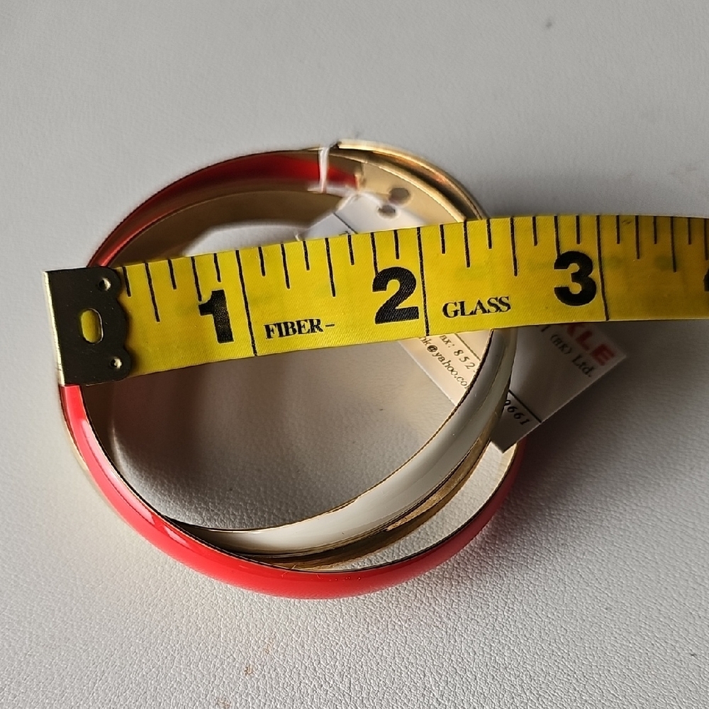 Women's High Polished Trinity Bangle Bracelet - Picture 2 of 3